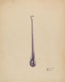Button Hook, c. 1938. Creator: Frank Fumagalli