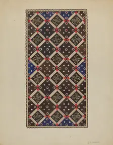 Button Rug, c. 1936. Creator: Jules Lefevere
