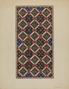 Button Rug, c. 1936. Creator: Jules Lefevere