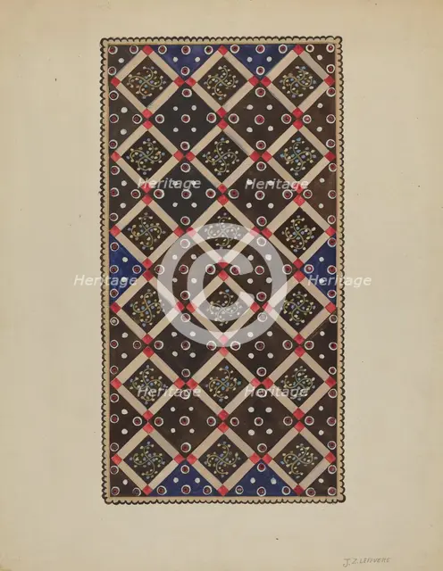 Button Rug, c. 1936. Creator: Jules Lefevere.