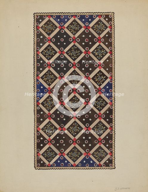 Button Rug, c. 1936. Creator: Jules Lefevere.