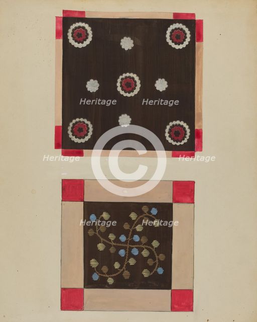 Button Rug, c. 1936. Creator: Jules Lefevere.