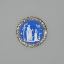 Button with Offering of Victory, Burslem, Late 18th century. Creator: Wedgwood