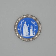 Button with Offering of Victory, Burslem, Late 18th century. Creator: Wedgwood