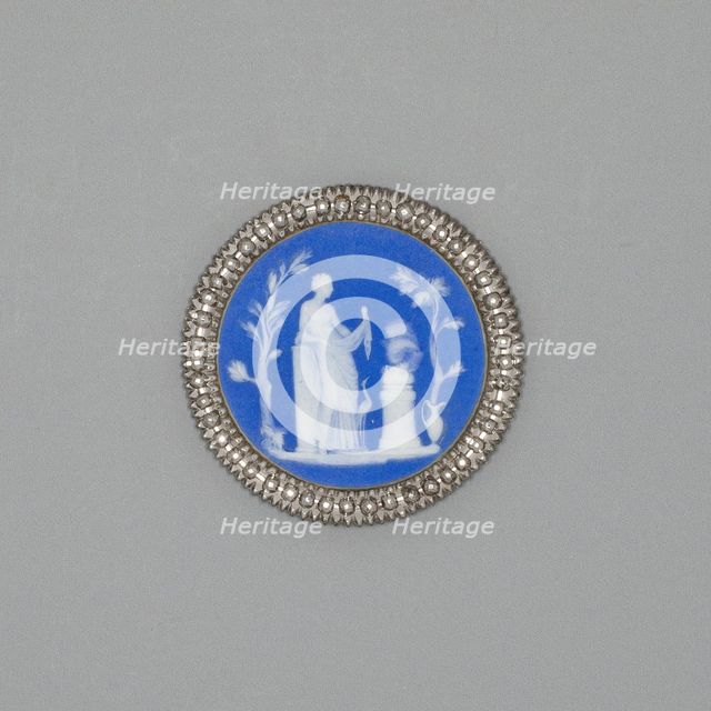 Button with Offering of Victory, Burslem, Late 18th century. Creator: Wedgwood.