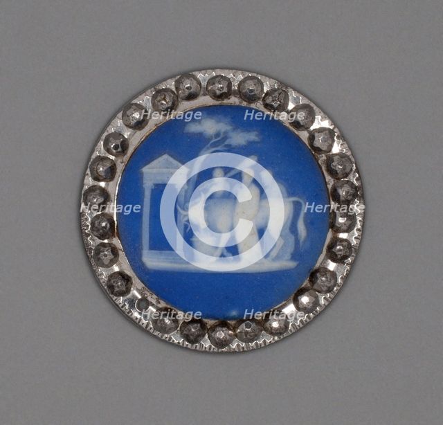 Button with Sacrifice of a Bull, Burslem, Late 18th century. Creator: Wedgwood.