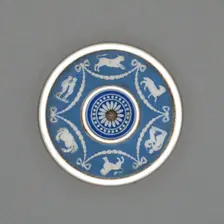 Button with Signs of the Zodiac, Burslem, Late 18th century. Creator: Wedgwood