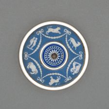 Button with Signs of the Zodiac, Burslem, Late 18th century. Creator: Wedgwood