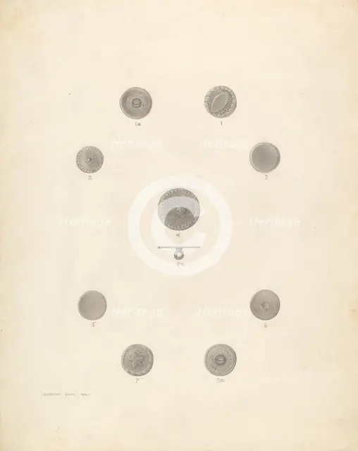 Buttons, 1941. Creator: Dorothy Dwin.