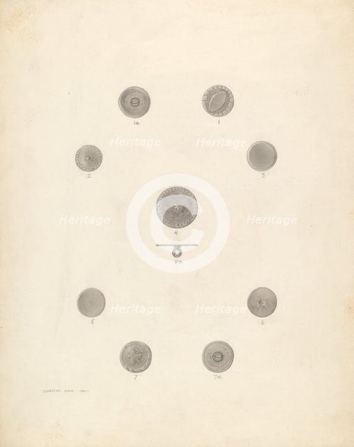 Buttons, 1941. Creator: Dorothy Dwin.