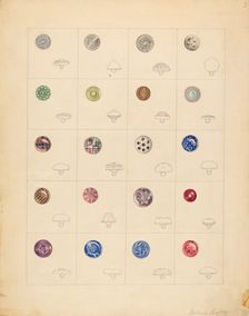 Buttons, c. 1937. Creator: Gertrude Lemberg