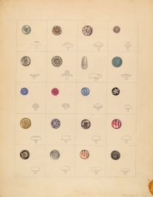 Buttons, c. 1937. Creator: Gertrude Lemberg