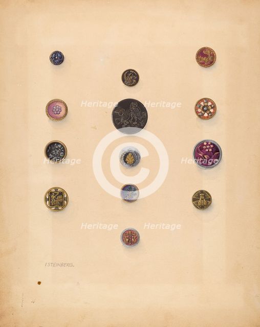 Buttons, c. 1937. Creator: Isidore Steinberg.
