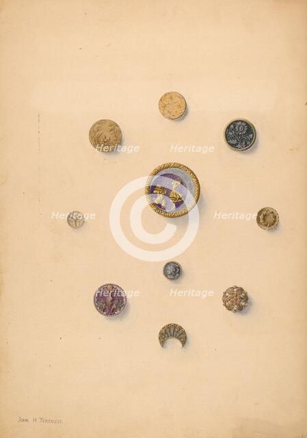 Buttons, c. 1937. Creator: John H. Tercuzzi.