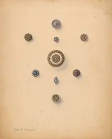 Buttons, c. 1937. Creator: John H. Tercuzzi