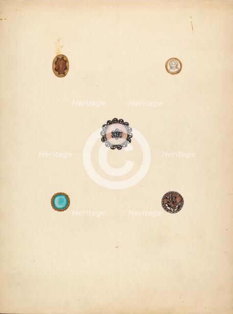 Buttons, c. 1940. Creator: Mary Fitzgerald.