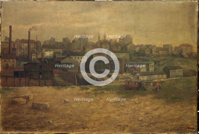 Butte aux Cailles, view of rue Vulpian, 13th arrondissement, 1901. Creator: Eugene de Menorval.