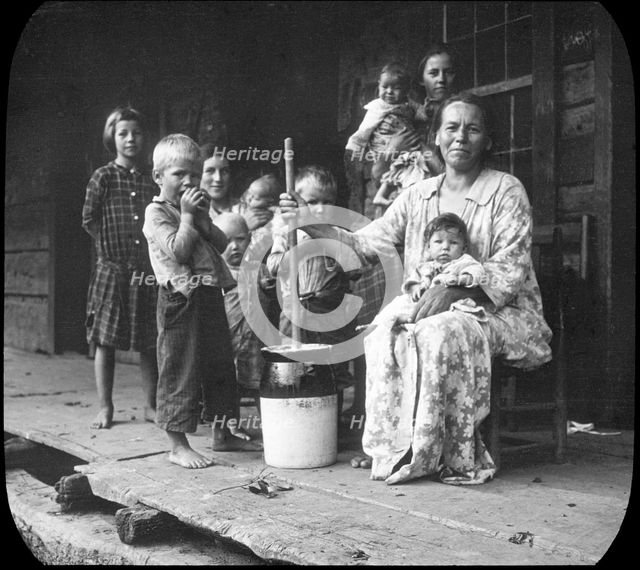 Butter-making, Appalachia, USA, c1917. Artist: Cecil Sharp