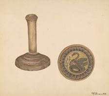 Butter Mold, 1940. Creator: Marie Lutrell