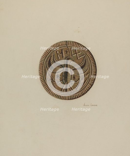 Butter Mold, 1935/1942. Creator: Albert J. Levone.