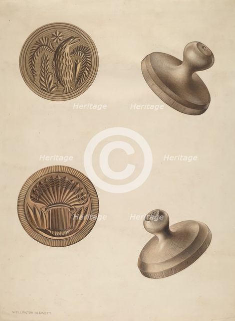 Butter Mold, c. 1937. Creator: Wellington Blewett.