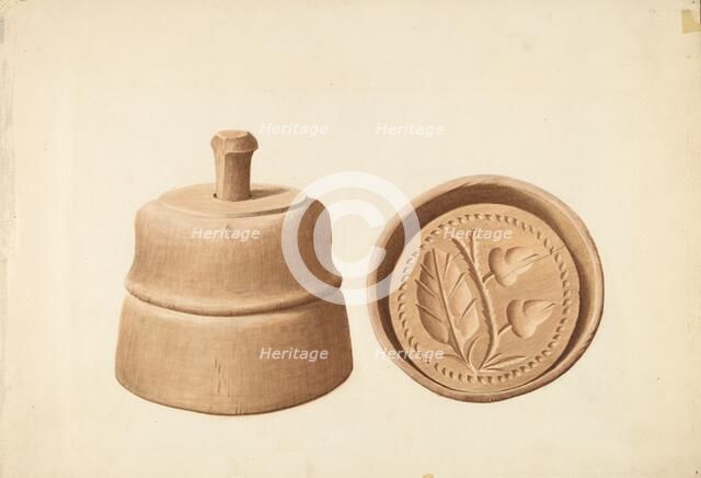 Butter Mold, c. 1938. Creator: Wilford H. Shurtliff.