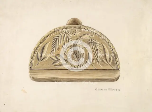 Butter Mold, c. 1939. Creator: John Hall.