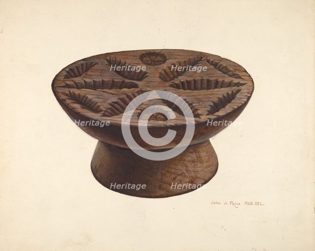 Butter Mold, c. 1939. Creator: John Price.