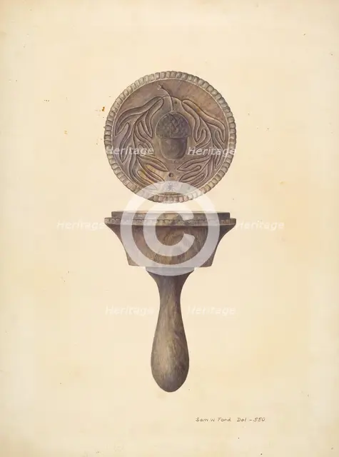 Butter Mold, c. 1939. Creator: Samuel W. Ford.