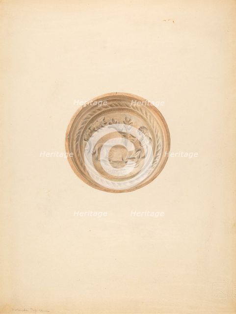 Butter Mold, c. 1939. Creator: Roberta Spicer.