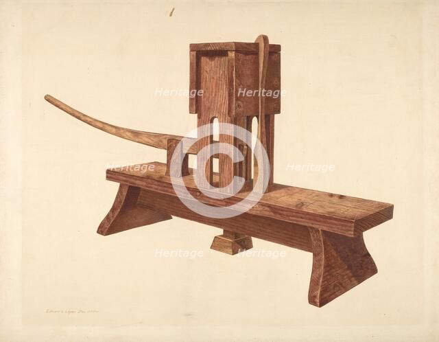 Butter Mold, c. 1940. Creator: Edward L Loper.