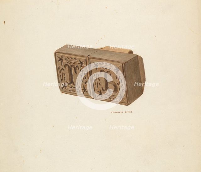Butter Mold, c. 1940. Creator: Franklyn Syres.