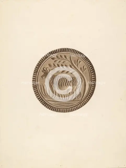 Butter Mold, c. 1941. Creator: Michael Rekucki.