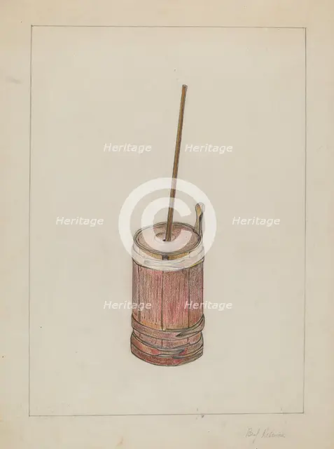 Butter Churn, c. 1936. Creator: Benjamin Resnick.