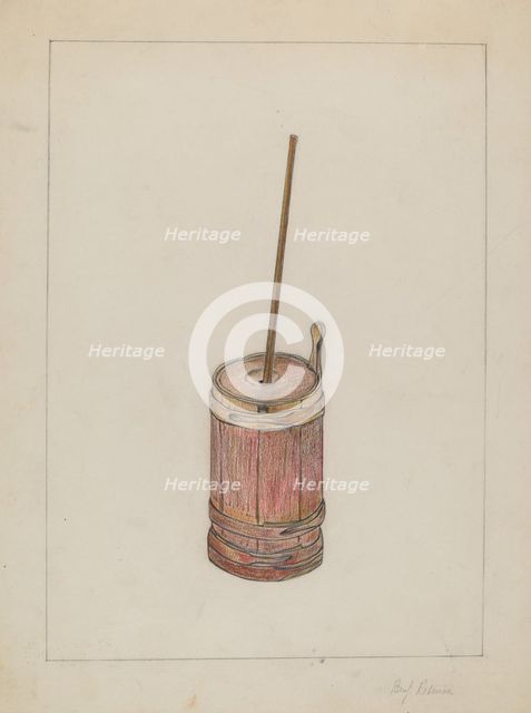 Butter Churn, c. 1936. Creator: Benjamin Resnick.
