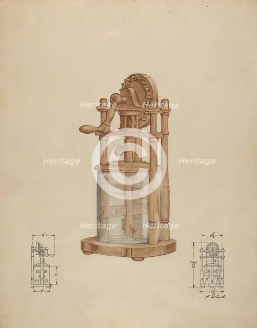 Butter Churn, c. 1936. Creator: Paul Ward.