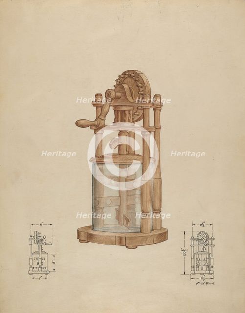 Butter Churn, c. 1936. Creator: Paul Ward.