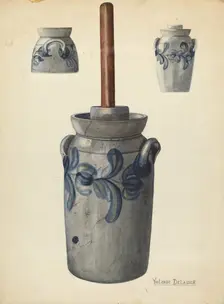 Butter Churn, c. 1936. Creator: Yolande Delasser