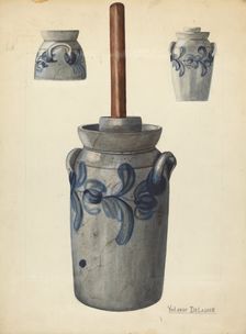 Butter Churn, c. 1936. Creator: Yolande Delasser
