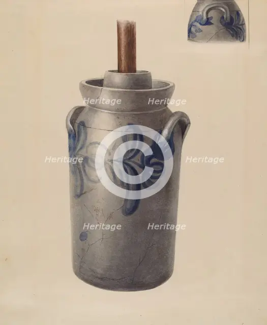 Butter Churn, c. 1937. Creator: Charlotte Sperber.