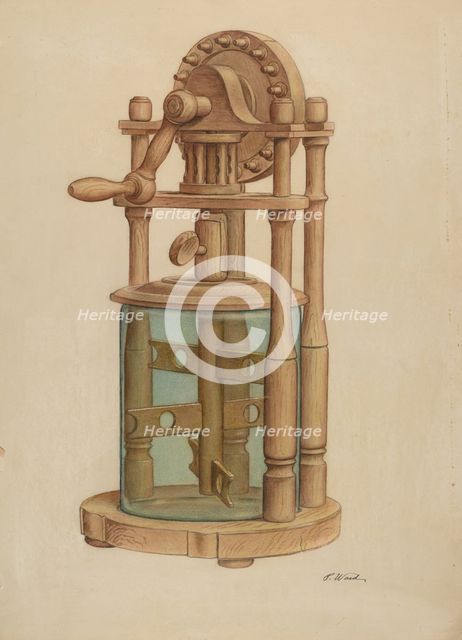 Butter Churn, c. 1939. Creator: Paul Ward.