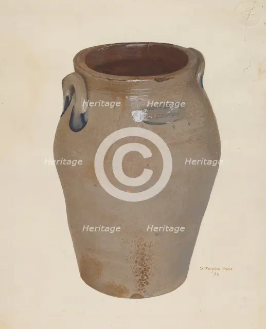 Butter Crock, 1936. Creator: Jerome Hoxie.