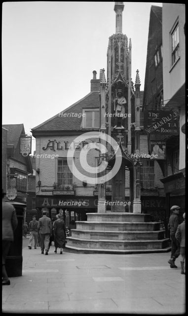 Butter Cross, High Street, Winchester, Hampshire, 1940-1949. Creator: Ethel Booty.