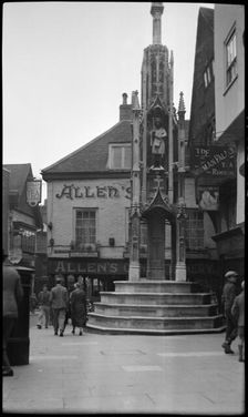 Butter Cross, High Street, Winchester, Hampshire, 1940-1949. Creator: Ethel Booty