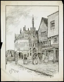 Butter Cross, High Street, Winchester, Hampshire. Artist: Charles George Harper