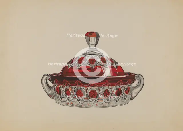 Butter Dish, c. 1936. Creator: Dorothy Posten.