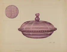 Butter Dish, c. 1936. Creator: Janet Riza