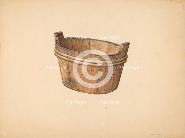 Butter Firkin, 1939. Creator: Orison Daeda.