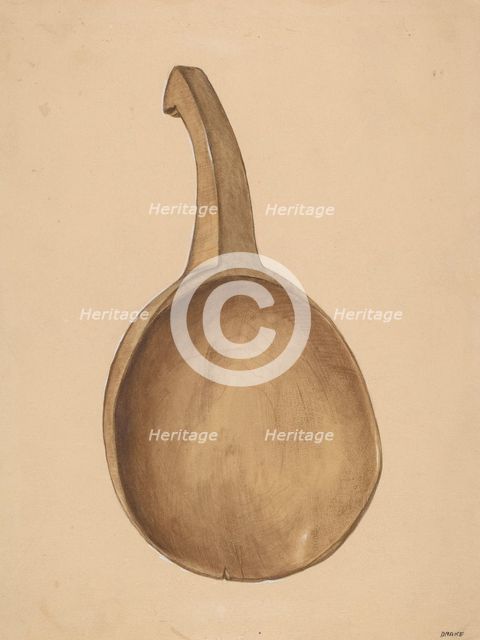 Butter Paddle, c. 1936. Creator: James Drake.