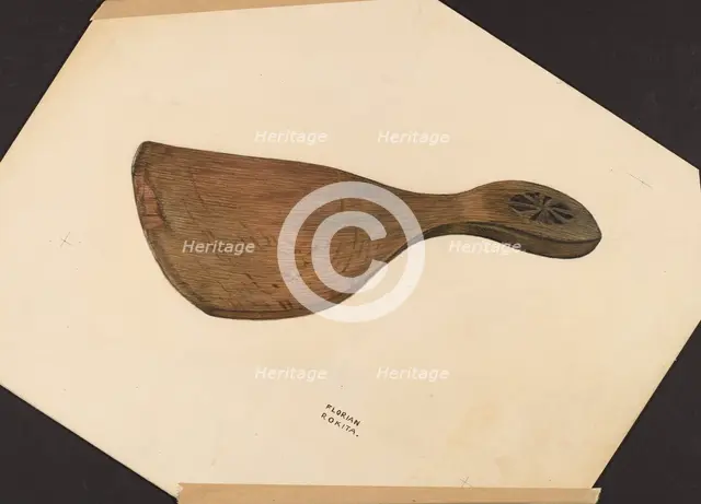 Butter Paddle, c. 1938. Creator: Florian Rokita.